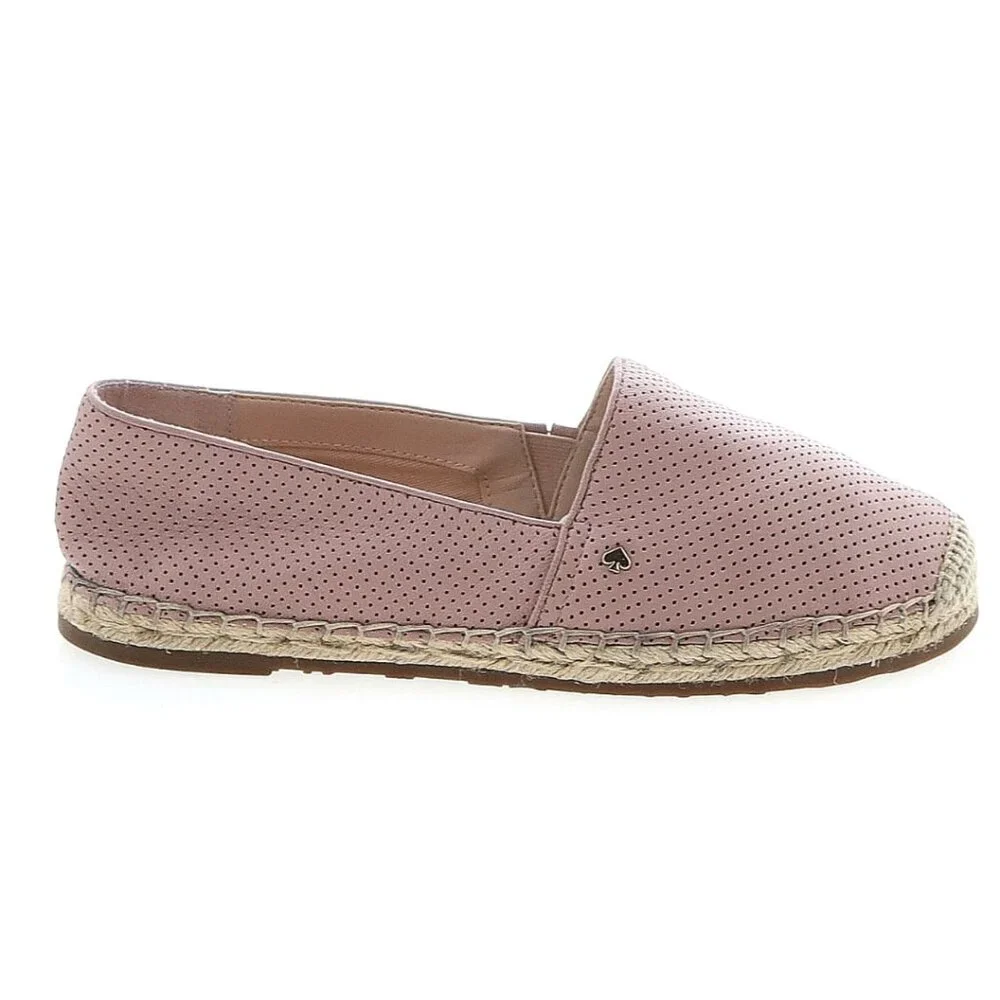 Kate Spade Perforated Leather Espadrilles – Pink, Size 7